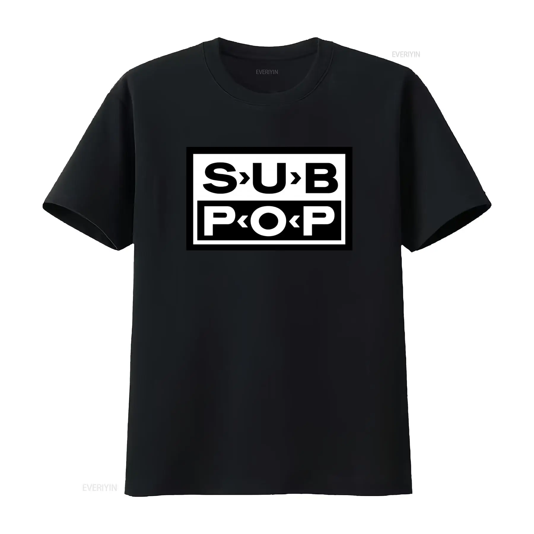 Vintage Fashion Logo - Sub Pop Logo T-shirt Zwart met