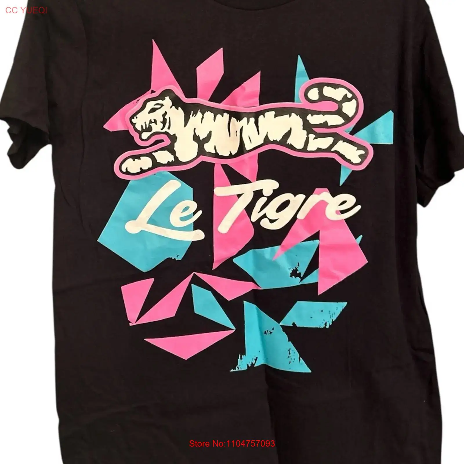 Vintage Fashion Logo - Le Tigre heren retro T-shirt MEDIUM