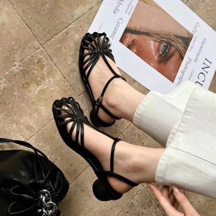 Vintage Fashion Style - Franse vintage geweven teensandalen 2026 zomer