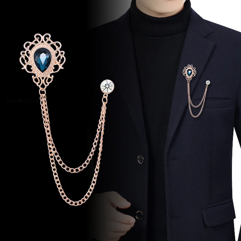 Vintage Fashion For Men - Nieuwe Vintage Kwastje Ketting Strass Kristal