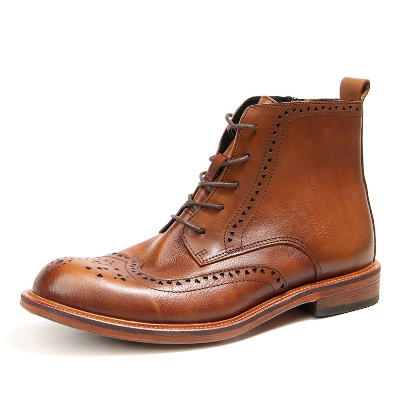 Vintage Fashion Style - Vintage heren enkel Chelsea laarzen luxe