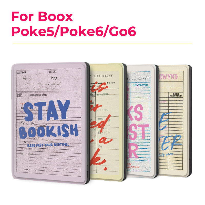 Vintage Fashion Library - Murmelo Magnetische Case voor Boox Go6