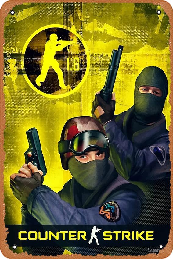 Vintage Fashion Posters - 1p,muecddoa Wanddecoratiebord - Counter Strike 1.6