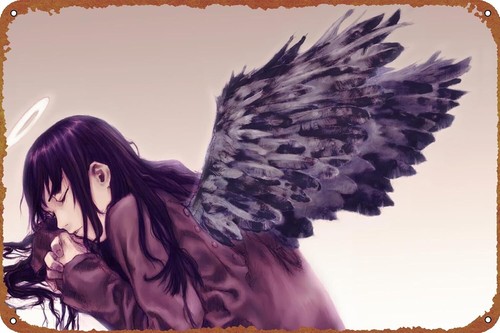 Vintage Fashion Posters - Haibane Renmei Anime Metalen Tin Bord