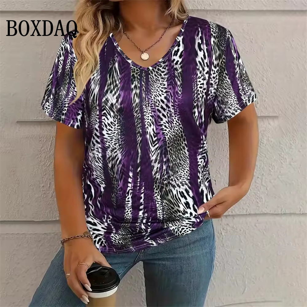 Vintage Fashion Ai - Zomer Vintage Luipaard 3D Print T-shirt
