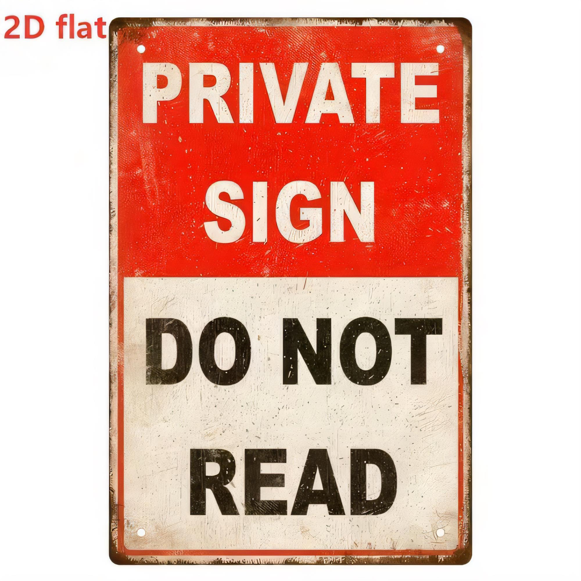 Tinbord Privébord Niet lezen,  - Vintage Fashion Posters recensie en prijs