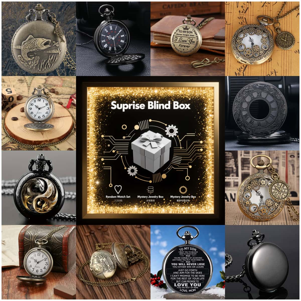 1PC Surprise Mystery Watch Bli - Vintage Fashion For Men recensie en prijs
