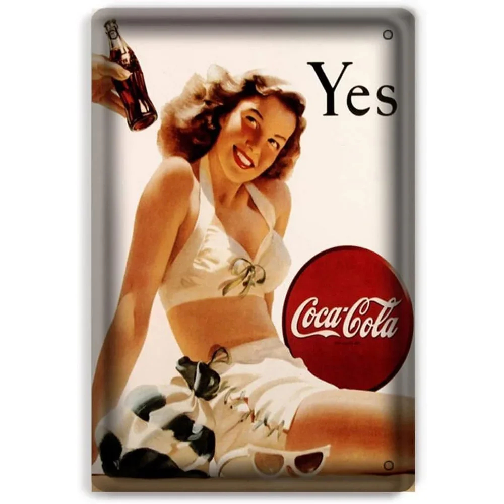 Vintage metalen bord met 'Nost - Vintage Fashion Posters recensie en prijs