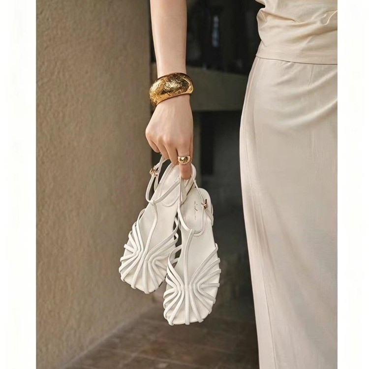 Franse vintage geweven teensan - Vintage Fashion Style recensie en prijs
