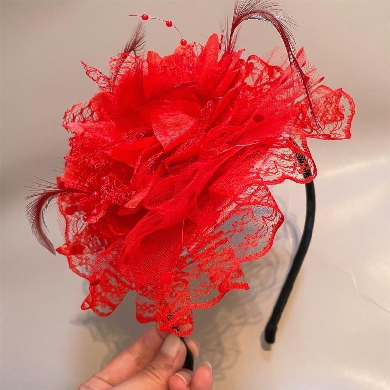 A52E Lace Flower Hair Hoop For - Vintage Fashion Events recensie en prijs