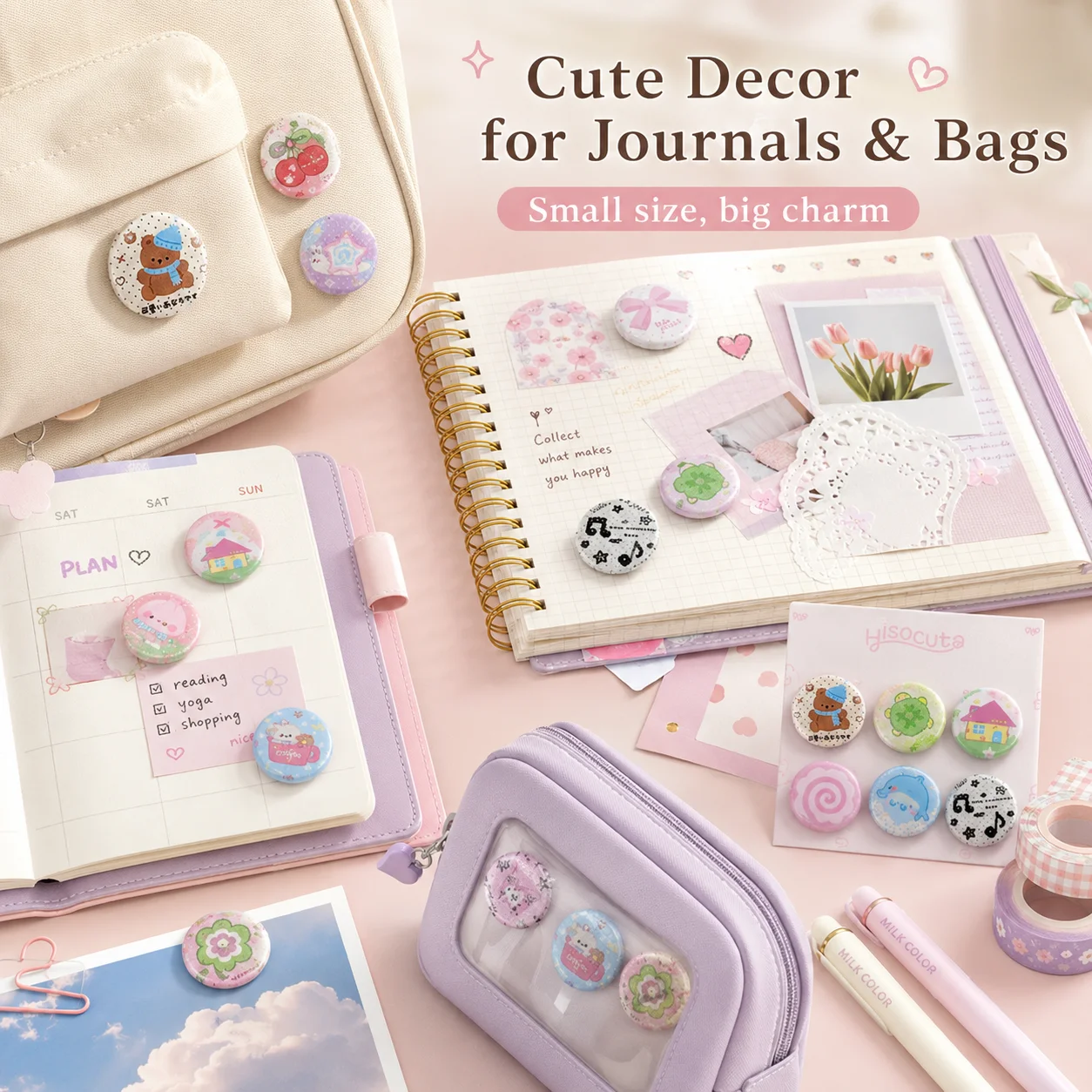 Student Clover 25mm Mini Pin B - Vintage Fashion Journal recensie en prijs