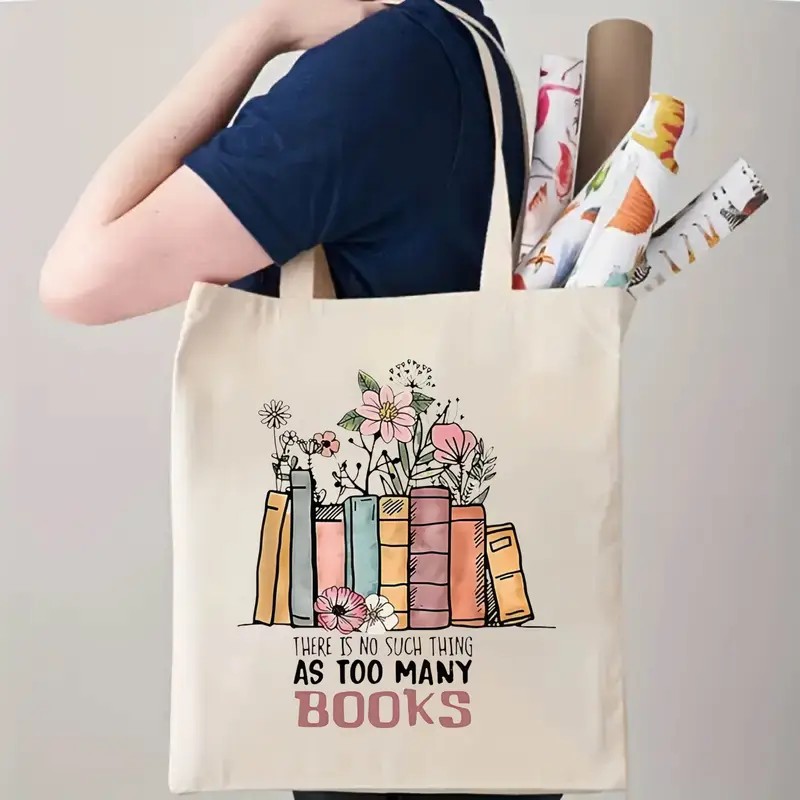 Boek bloemmotief canvas draagt - Vintage Fashion Shop recensie en prijs