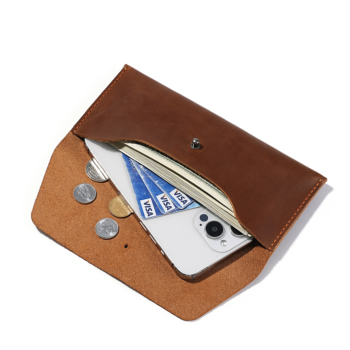 Envelop portemonnee echt leer  - Vintage Fashion Brand Names recensie en prijs
