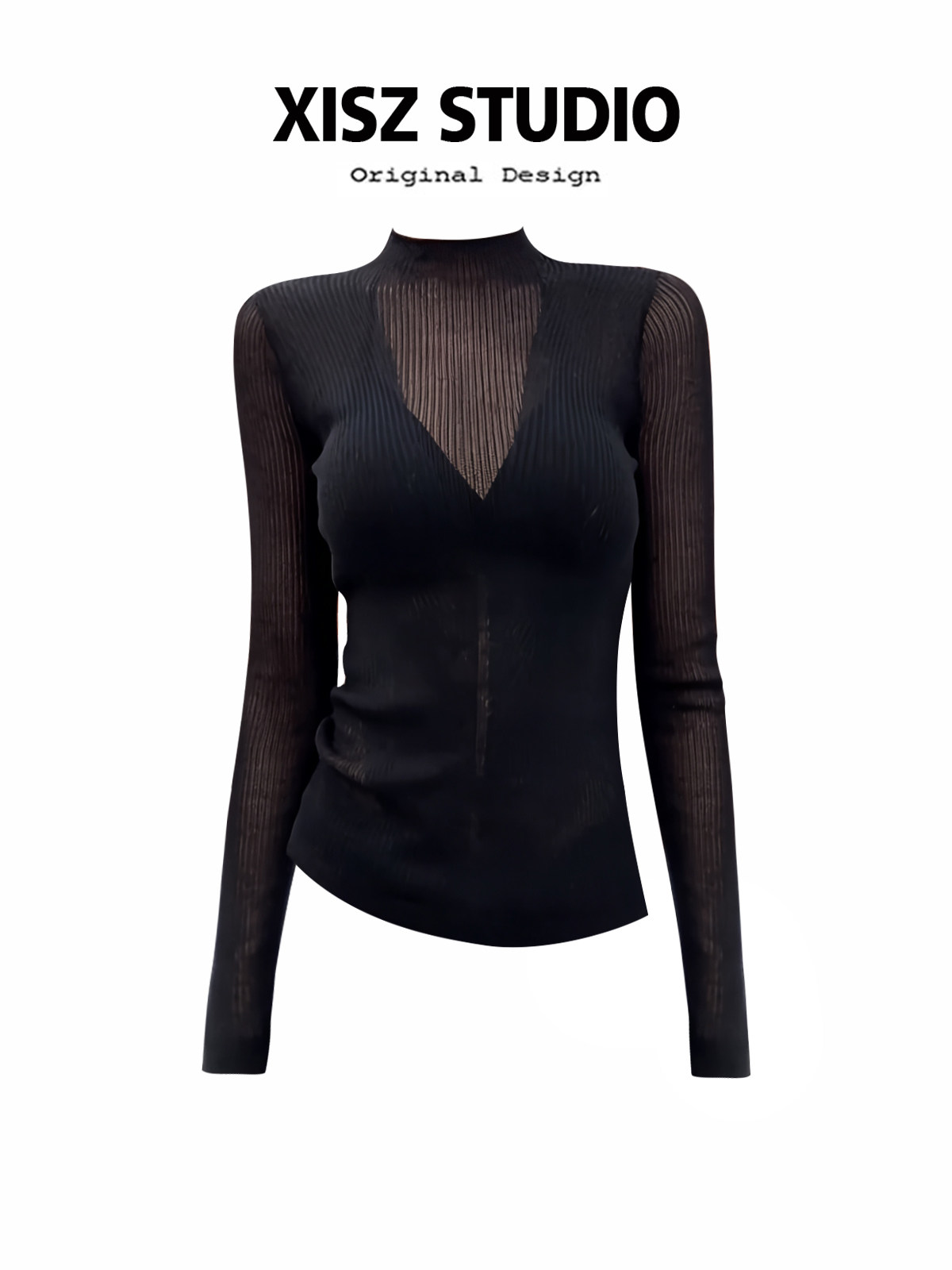 Vrouwen Zwart GothicT-shirt Ha - Turtleneck Knit 90S recensie en prijs